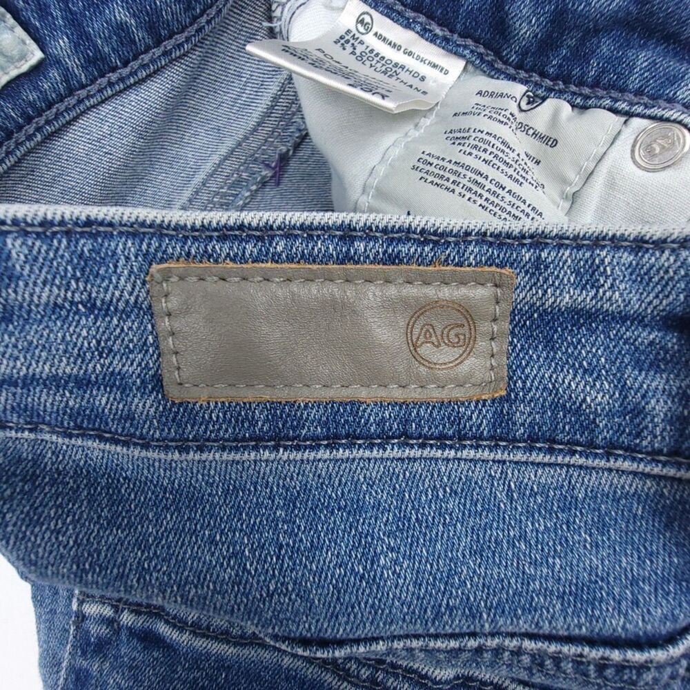 ADRIANO GOLDSCHMIED Anthropologie High Rise Ankle Slim Straight Slit Jeans 25 - Picture 7 of 10